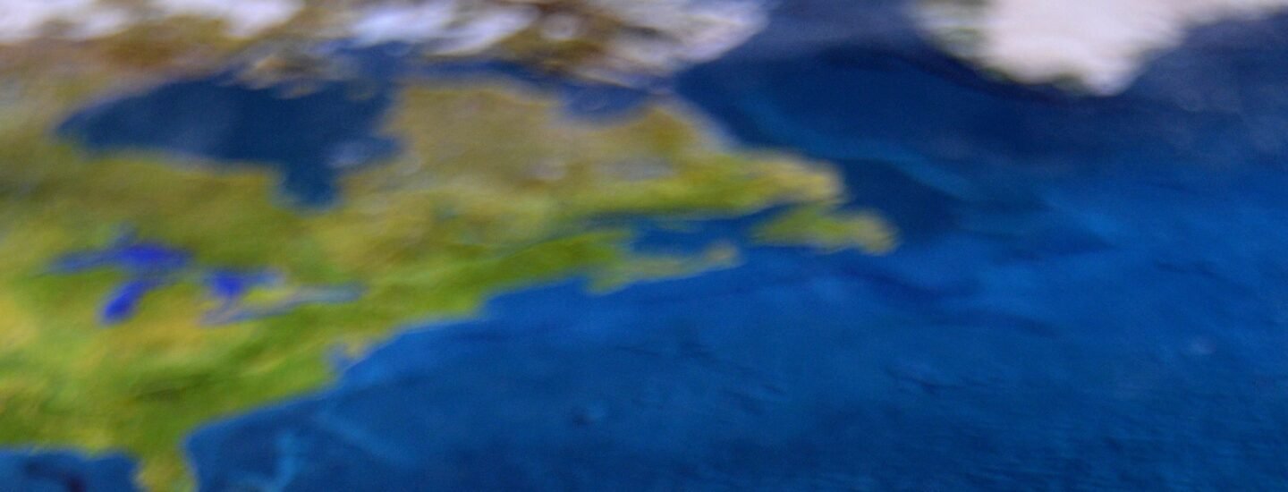 High-resolution map image showcasing South America and surrounding oceans.