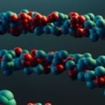 Vibrant closeup of a colorful molecular model illustrating abstract scientific concepts.